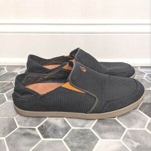 OluKai Nohea Grey Mesh Men's Slip On Shoes Size 9
